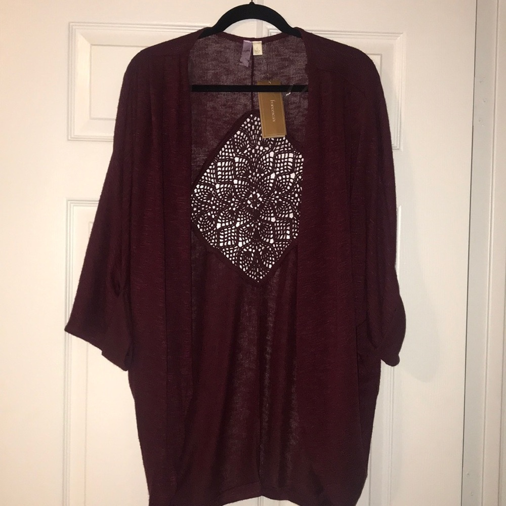 Maroon cardigan